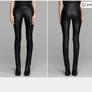 Helmut Lang black Leather Leggings